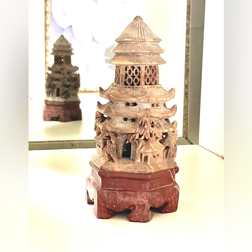 Old Asian Stone Carved Pagoda